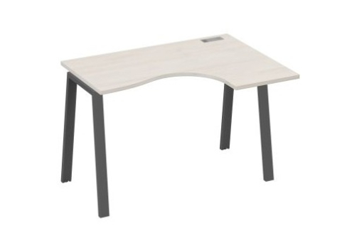 Стол эргономичный правый Мира Трио, цвет дуб шамони + антрацит