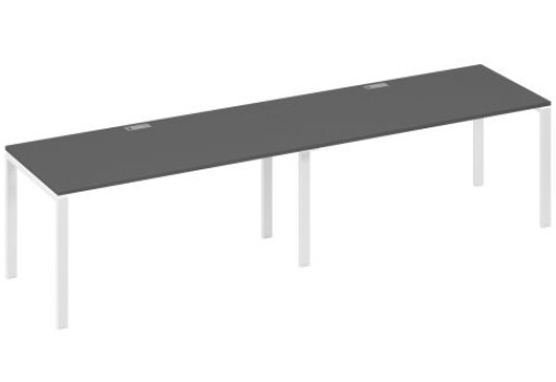 Рабочая станция (2х160) Мира Нумо, цвет антрацит премиум + белый