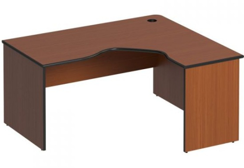 Стол письменный эргономичный правый Линси, цвет орех