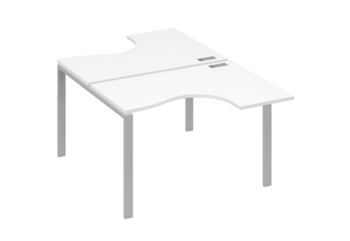 Рабочая станция эргономичная (2х120) Мира Нумо, цвет белый премиум + серый