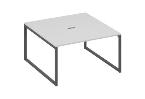 Стол для переговоров квадратный Мира Одри, цвет серый + антрацит