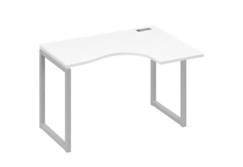 Стол эргономичный правый Мира Одри, цвет белый премиум + серый