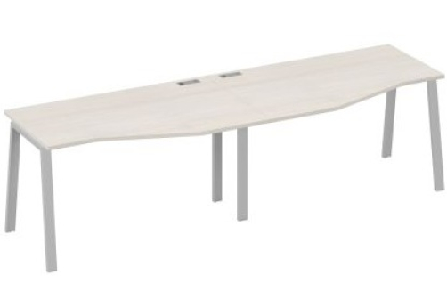 Рабочая станция эргономичная (2х140) Мира Нумо, цвет дуб шамони + серый