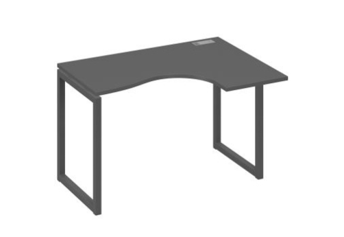 Стол эргономичный правый Мира Одри, цвет антрацит премиум + антрацит