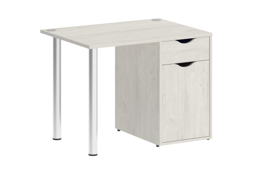 Стол письменный с тумбой, цвет дуб наварра