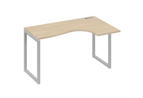 Стол эргономичный правый Мира Одри, цвет дуб скандинавский + серый
