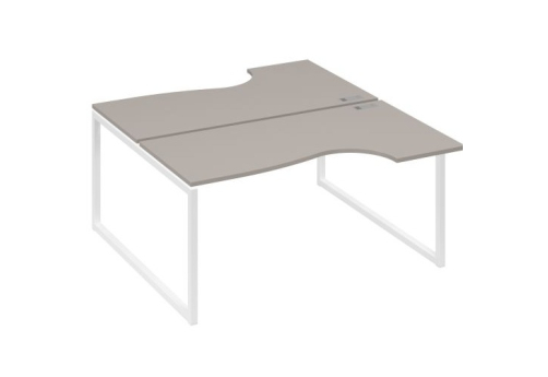 Рабочая станция эргономичная (2х160) Мира Одри, цвет мокко премиум + белый