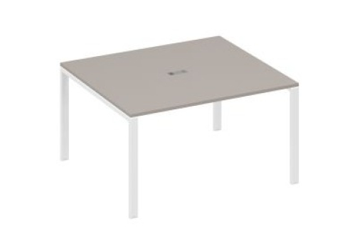 Стол для переговоров прямоугольный Мира Нумо, цвет мокко премиум + белый