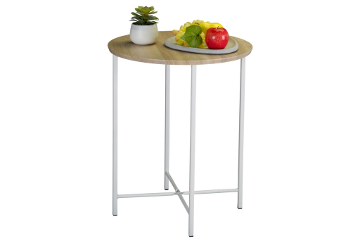 Стол журнальный Лето 1027, цвет дуб сонома + белый