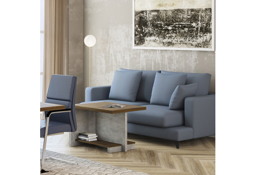 Стол журнальный "модерн" Монреаль, цвет дуб + бетон