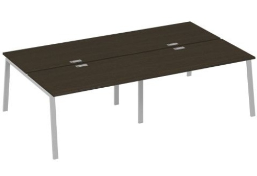 Рабочая станция 4х140 Мира Трио, цвет венге + серый