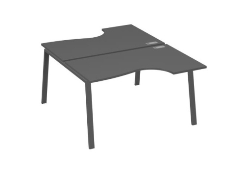 Станция рабочая эргономичная 2х140 Мира Трио, цвет антрацит премиум + антрацит