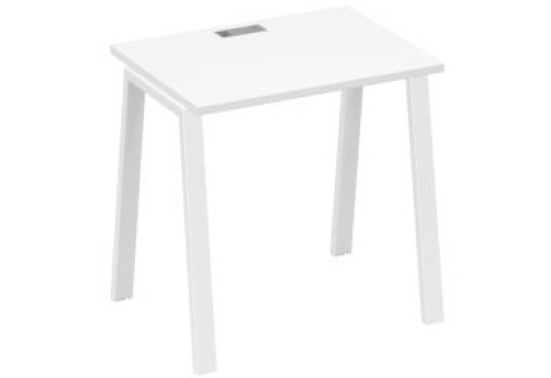 Стол письменный Мира Трио, цвет белый премиум + белый