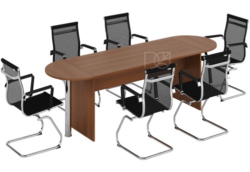 Стол для переговоров, 2400х720х755 мм, цвет орех