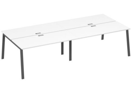 Рабочая станция 4х160 Мира Трио, цвет белый премиум + антрацит