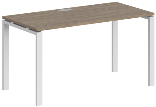 Стол рабочий Индиго Сет, цвет дуб темный + белый