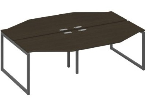 Рабочая станция эргономичная (4х120) Мира Одри, цвет венге + антрацит