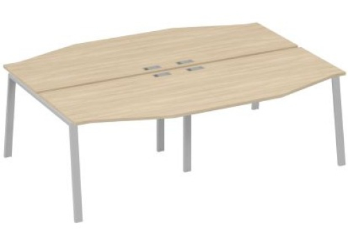 Станция рабочая эргономичная 4х120 Мира Трио, цвет дуб скандинавский + серый