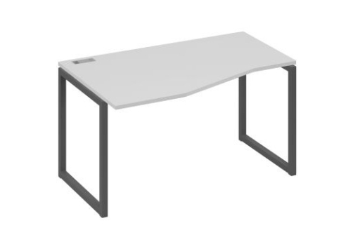 Стол эргономичный левый Мира Одри, цвет серый + антрацит