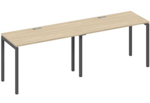 Рабочая станция 2х120 Мира Лофт, цвет дуб скандинавский + антрацит