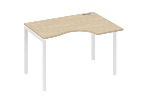 Стол эргономичный правый Классика Мира Лофт, цвет дуб скандинавский + белый