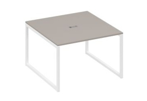 Стол для переговоров квадратный Мира Одри, цвет мокко премиум + белый