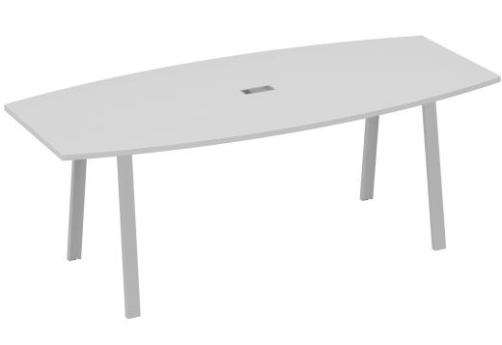 Стол для переговоров Мира Трио, цвет серый + серый