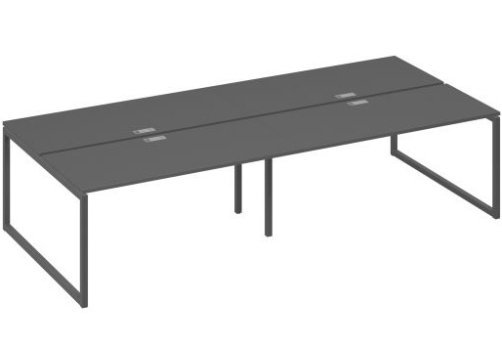 Рабочая станция (4х160) Мира Одри, цвет антрацит премиум + антрацит
