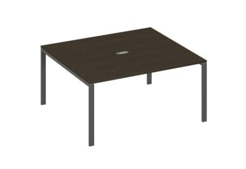 Стол для переговоров прямоугольный Мира Нумо, цвет венге + антрацит