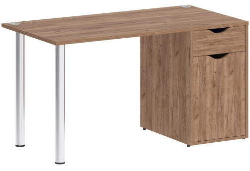 Стол письменный с тумбой, цвет дуб табак