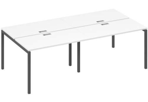 Рабочая станция 4х120 Мира Лофт, цвет белый премиум + антрацит