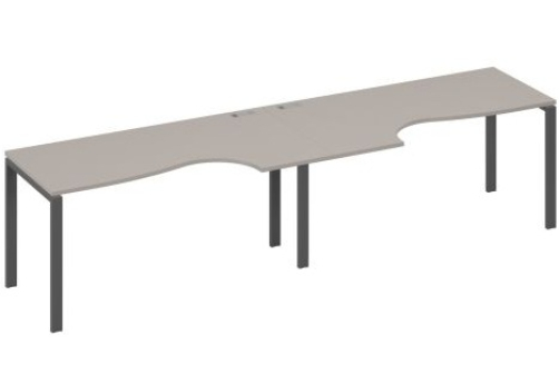 Рабочая станция эргономичная (2х160) Мира Нумо, цвет мокко премиум + антрацит