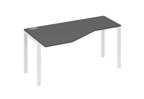 Стол эргономичный левый Мира Нумо, цвет антрацит премиум + белый