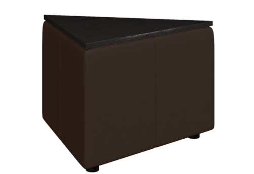 Стол треугольный, цвет темно-коричневый