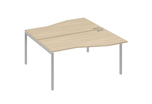 Рабочая станция эргономичная 2х160 Техно Мира Лофт, цвет дуб скандинавский + серый