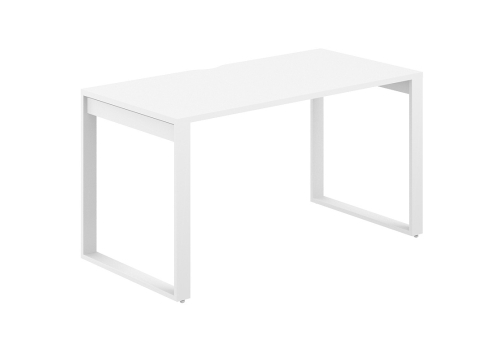 Стол рабочий с вырезом Фламинго, цвет белый + белый
