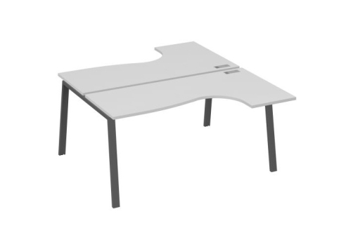 Рабочая станция эргономичная 2х160 Мира Трио, цвет серый + антрацит