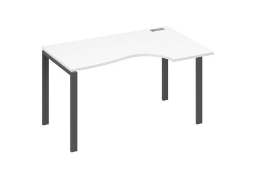 Стол эргономичный правый Мира Нумо, цвет белый премиум + антрацит