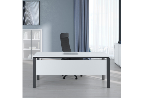 Стол письменный с передней панелью Делфи, цвет белый