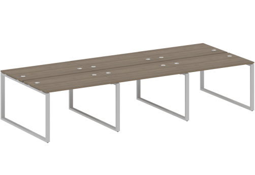 Стол на 6 рабочих места, цвет вяз