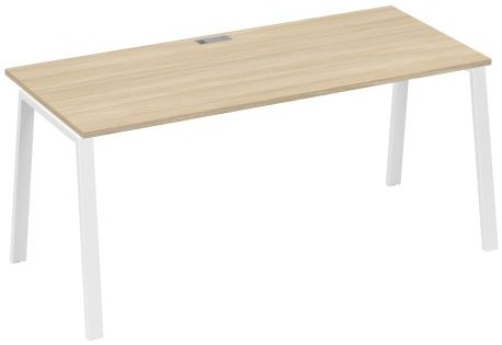 Стол письменный Мира Трио, цвет дуб скандинавский + белый