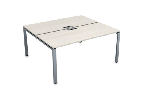Стол на 2 рабочих места Платинум Персонал, цвет слоновая кость