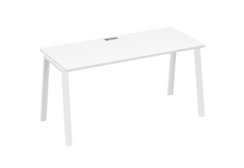 Стол письменный Мира Трио, цвет белый премиум + белый