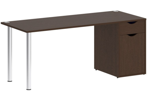 Стол письменный с тумбой, цвет венге