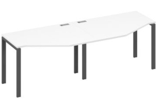 Рабочая станция эргономичная (2х120) Мира Нумо, цвет белый премиум + антрацит