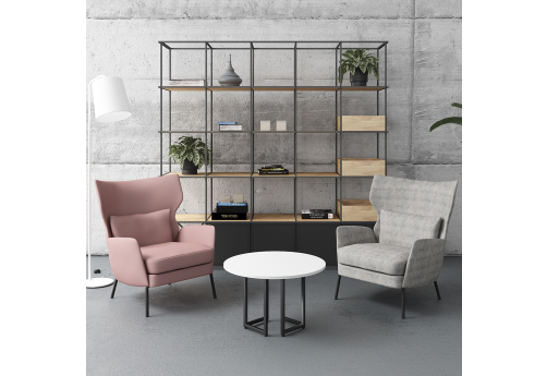 Стол журнальный Мейлон, цвет белый + черный