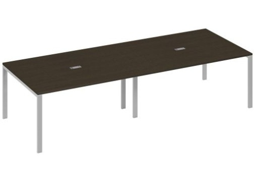 Стол для переговоров прямоугольный Мира Нумо, цвет венге + серый