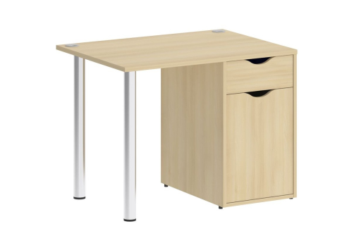 Стол письменный с тумбой, цвет акация