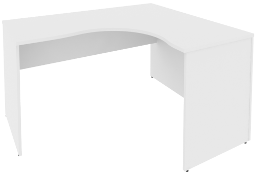 Стол письменный эргономичный правый, цвет белый