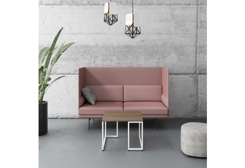 Стол журнальный Мейлон, цвет орех + белый